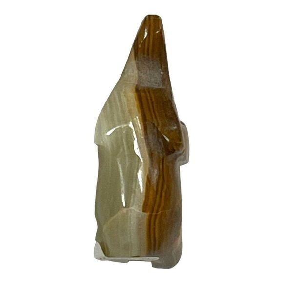 Vintage Onyx Stone Hand Carved Elephant Figurine Statue 2" Trunks Up Good Luck - Picture 5 of 8